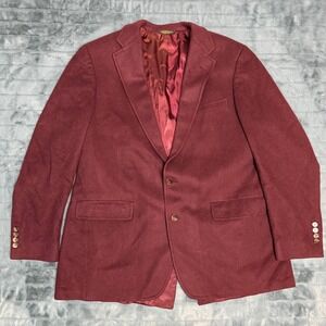 Palm Beach Vintage 100% Cashmere Blazer Burgundy Sport Coat Mens 42R USA Made